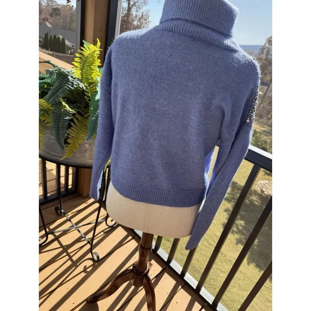 WHBM Women's “ Bling”Turtle Neck Sweater NWOT